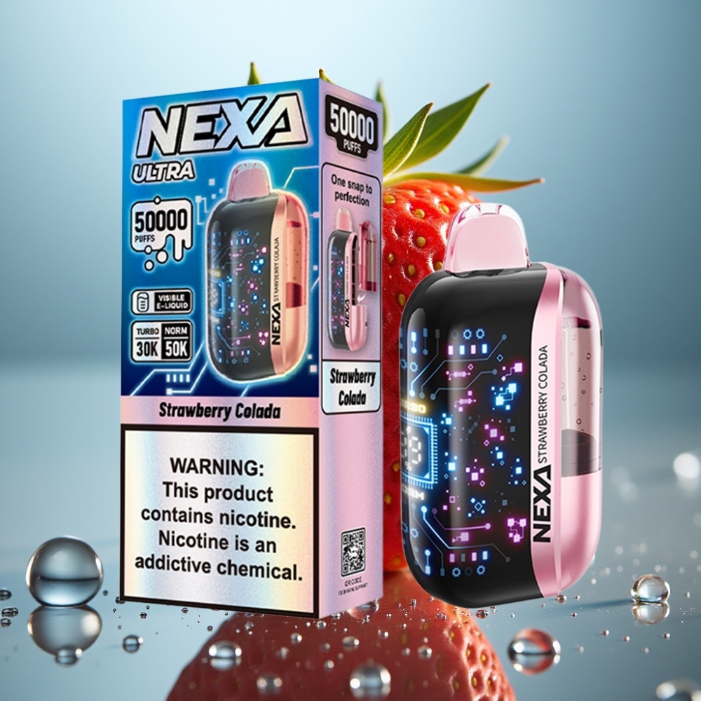 NEXA Ultra 50K Descartável 20ml 5 Nicotina Morango Colada