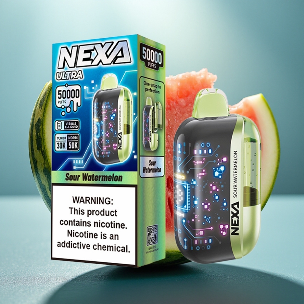 NEXA Ultra 50K Vape Descartável - Melancia Azeda 20ml 5 Nicotina Tipo-C