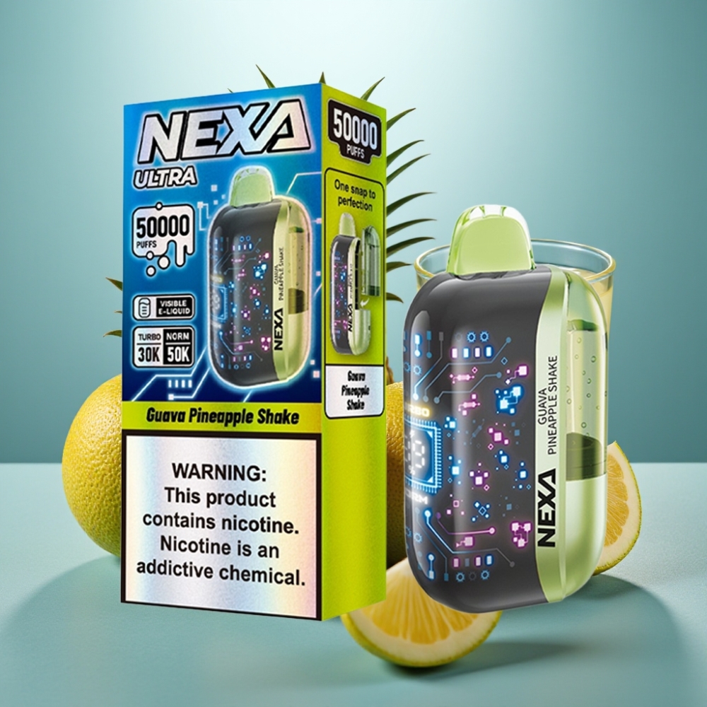 NEXA Ultra 50K Vape Descartável - Shake de Goiaba e Abacaxi - 20ml 5 Nicotina