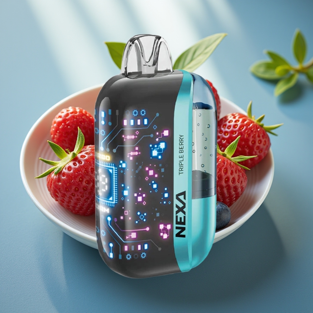 NEXA Ultra 50K Vape Descartável 20ml 5 Nicotina Sabor Frutas Vermelhas Triplas