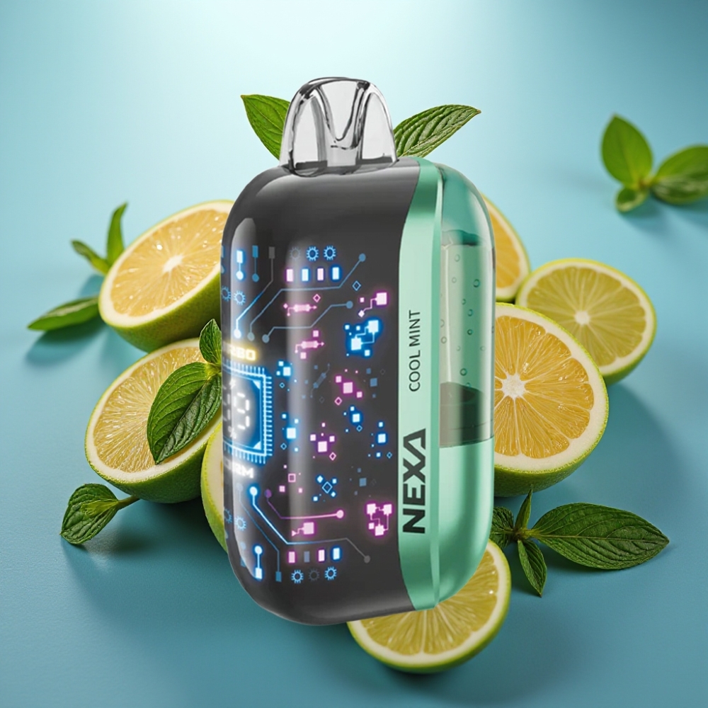 NEXA Ultra 50K Vape Descartável 20ml Hortelã Refrescante Tela 3D