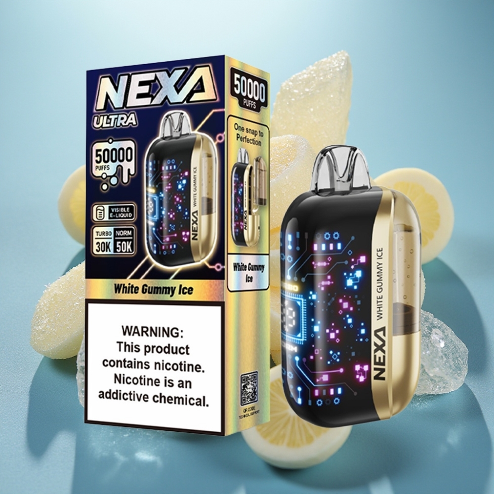 NEXA Ultra 50K Vape Descartável Goma de Ursa Branca Gelada 20ml 5