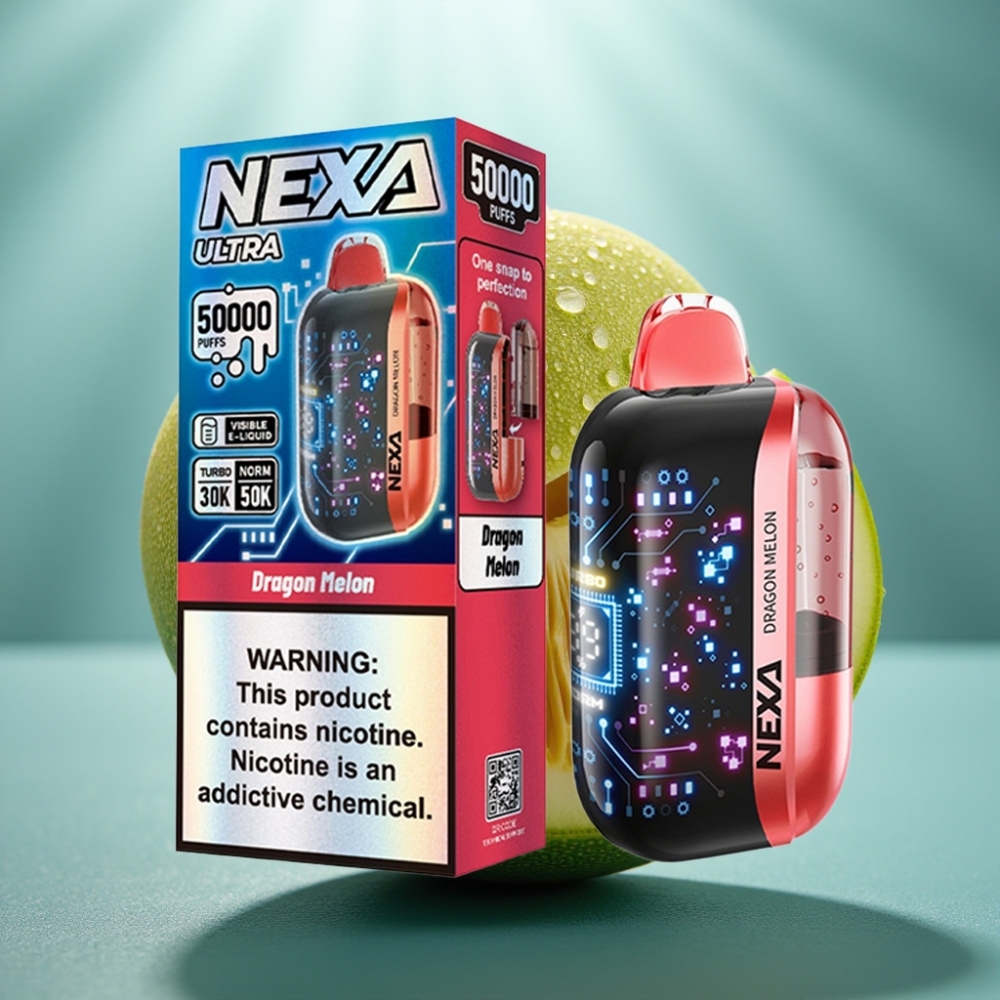 NEXA Ultra 50K Vape Descartável Melão Dragão 20ml 5 Nicotina Tipo-C