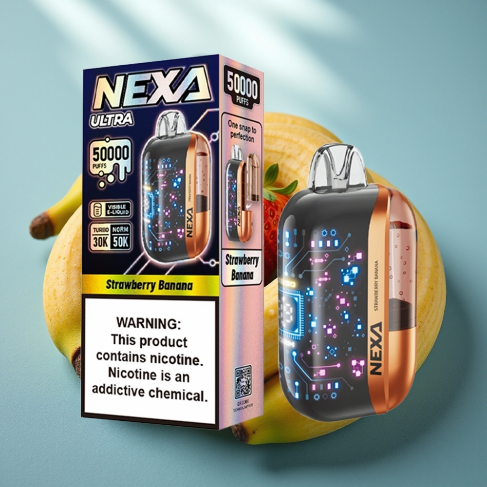 NEXA Ultra 50K Vaporizador Descartável Morango Banana 20ml 5