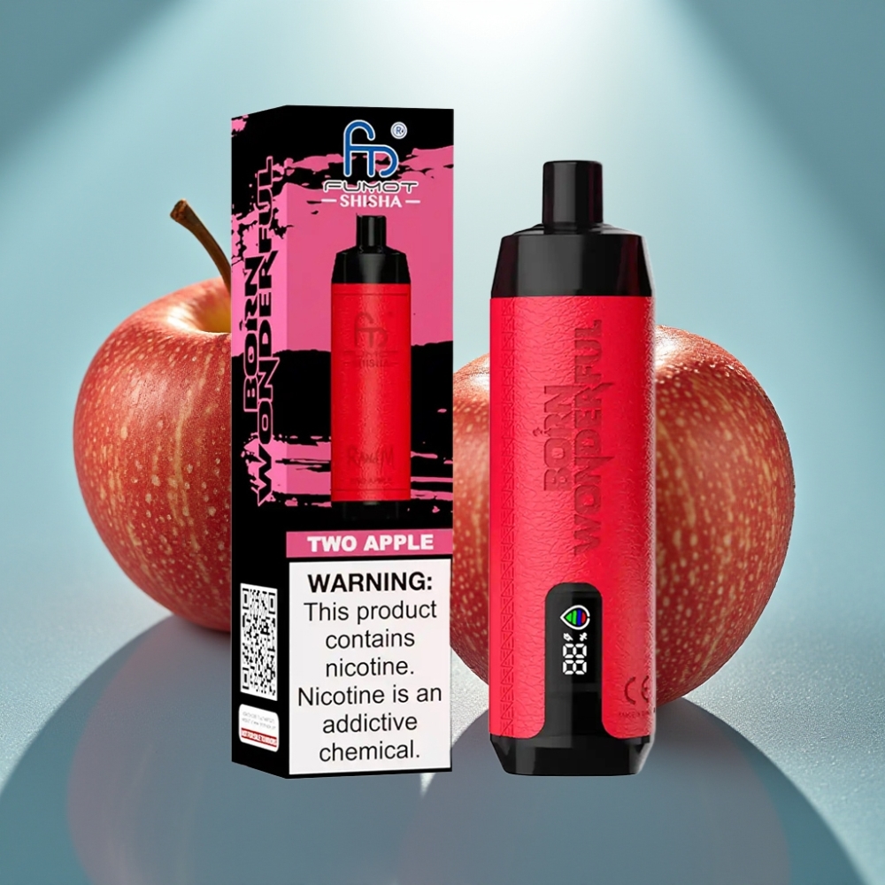 RandM Fumot Shisha 10000 Puffs Vape Descartável - Duas Maçãs 18mL 05 Nicotina
