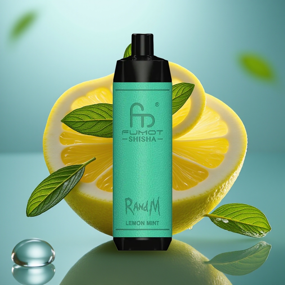 RandM Fumot Shisha 10000 Puffs Vape Descartável Limão Menta 18ml 06ohm