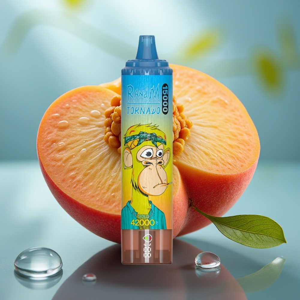 RandM Fumot Tornado 15000 Puffs 25ml Pêssego Manga USB-C