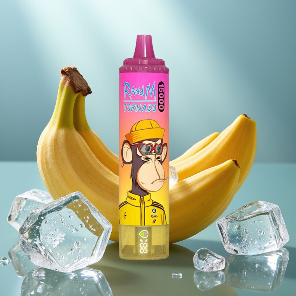 RandM Fumot Tornado 15000 Puffs Banana Ice 25ml 850mAh Mesh