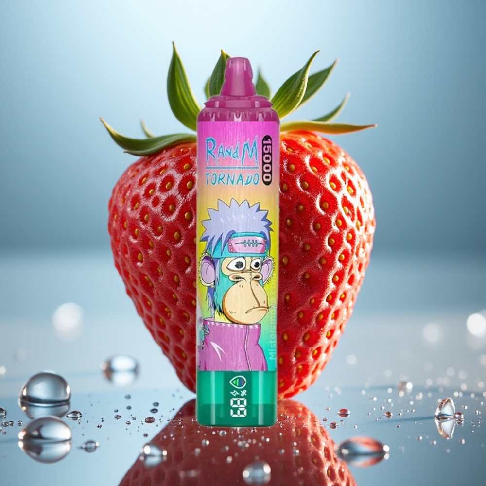 RandM Fumot Tornado 15000 Puffs Morango Gelado 25ml 850mAh USB-C