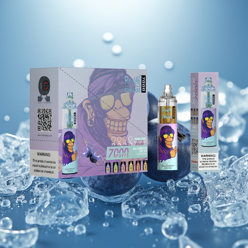 RandM Fumot Tornado 7000 Puffs 14ML Blueberry On Ice Disposable Vape