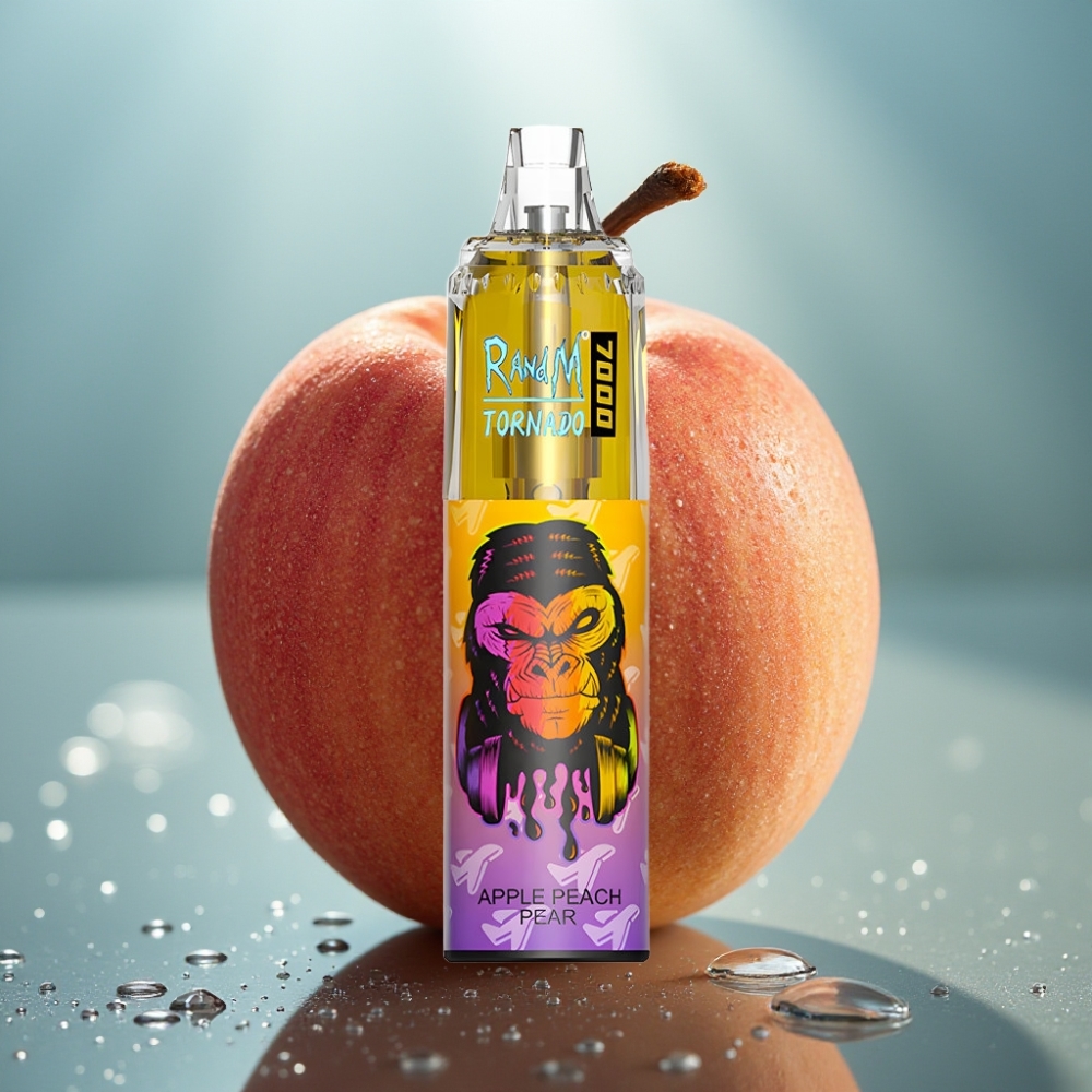 RandM Fumot Tornado 7000 Puffs 14ML Maçã Pêssego Pêra Disposable Vape