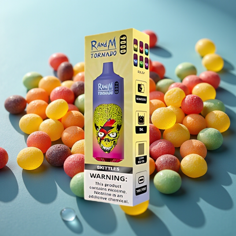 RandM Fumot Tornado 9000 Puffs Skittles 18mL RGB Mesh