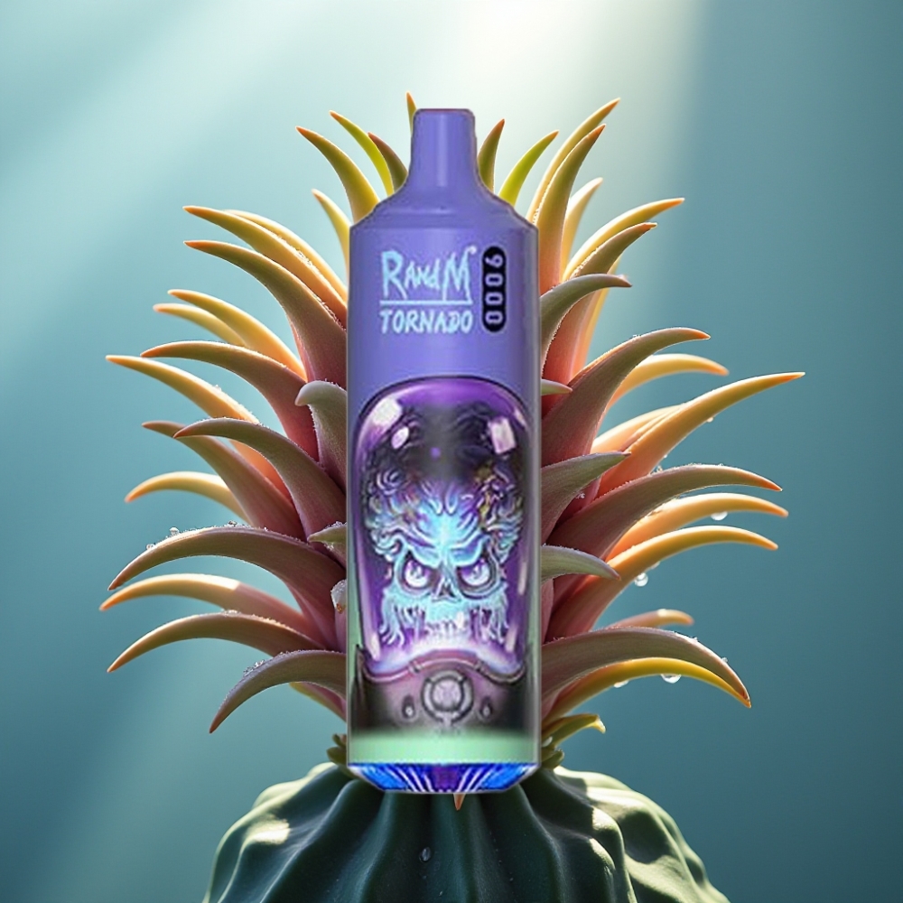RandM Fumot Tornado 9000 Puffs Vape Descartável Aloe Uva 18mL RGB