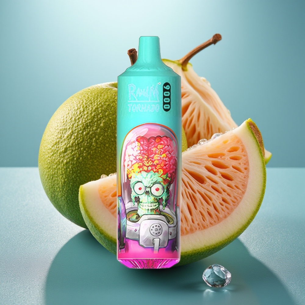 RandM Fumot Tornado 9000 Puffs Vape Descartável Guava Ice 18mL RGB