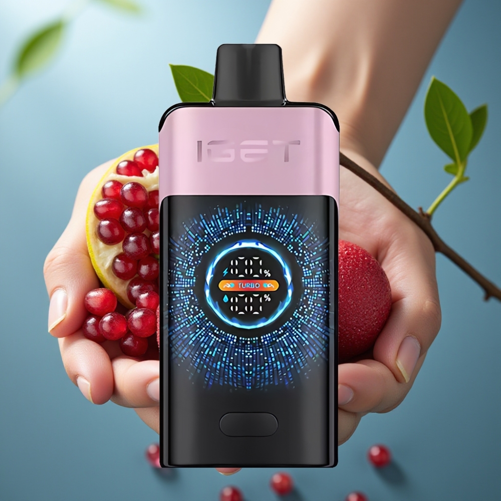 IGET ONE 12000 Puffs Turbo 9000 Puffs Vape Descável Cereja Romã