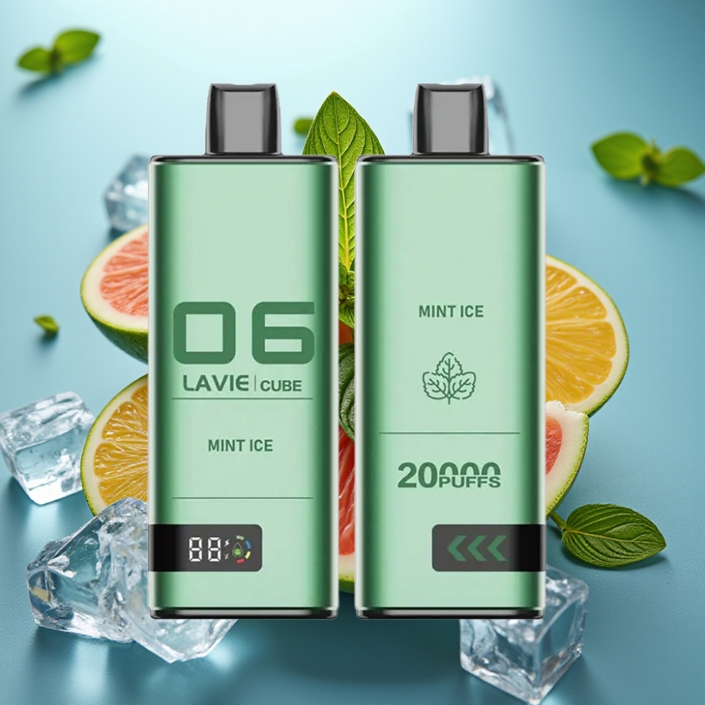 Lavie Cube 20000 Puffs Vape Descartável Menta Gelada 28ml 5% Nic
