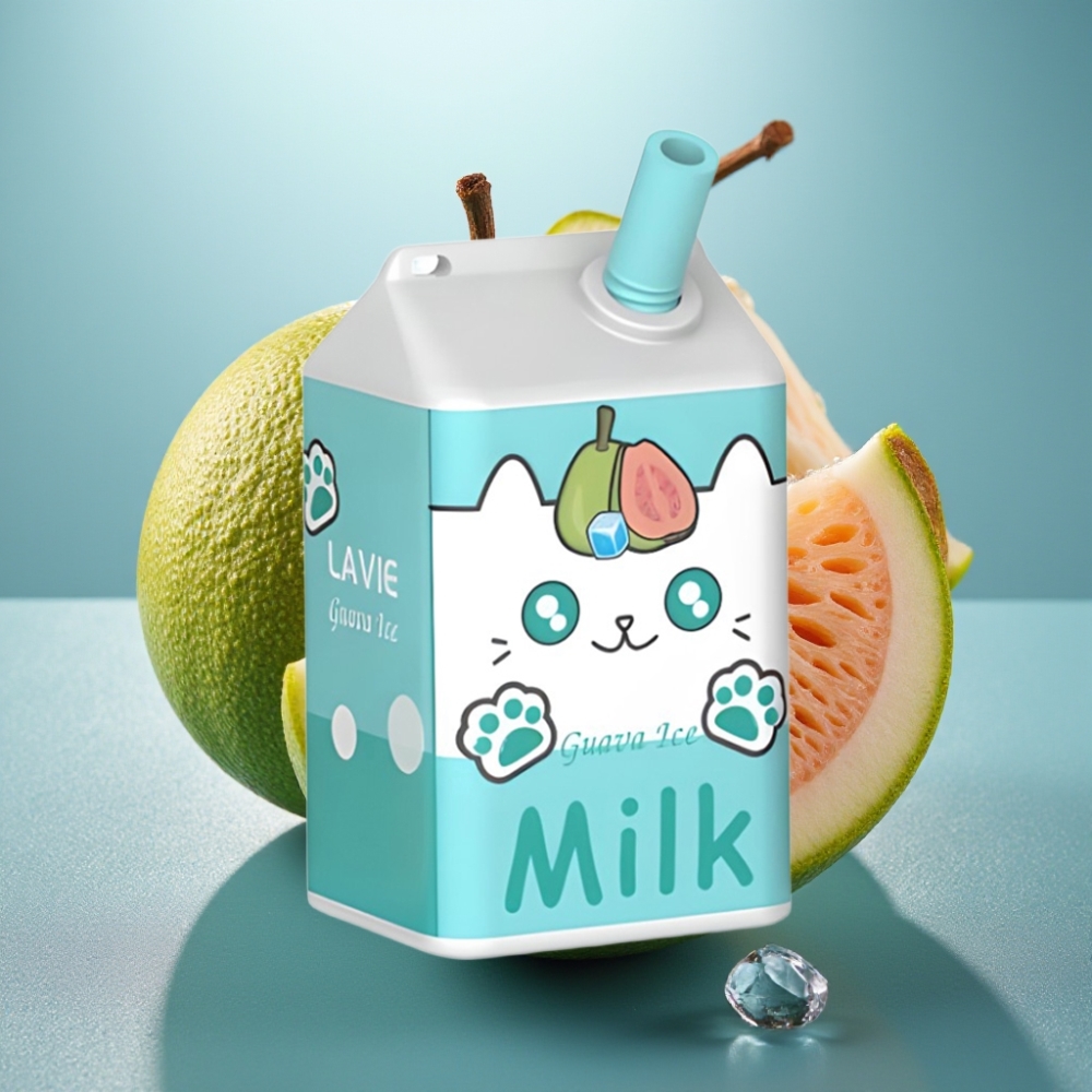 LAVIE Milk 7000 Puffs - Leite e Goiaba Gelo - 16ML - 5% NIC - 600mAh