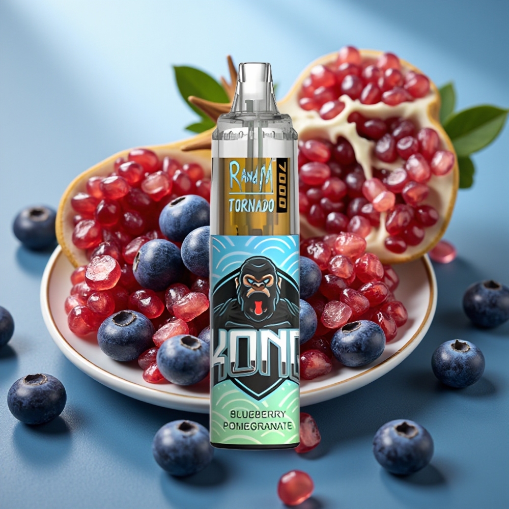 Fumot Tornado 7000 Puffs 14ML Mirtilo Romã RGB Tipo-C